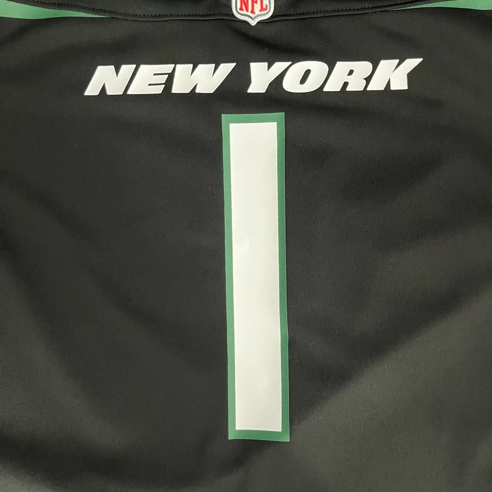 NFL Nike New York Jets Sauce‎ Gardner Black and Green Jersey Youth Large